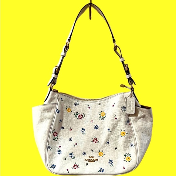 NWOT Coach Rori Cream Shoulder Bag Wild Meadow Print - Picture 4 of 8
